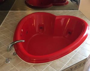 Red Heart Shape Jacuzzi King Bed